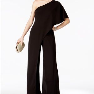 Adrianna Papell One Shoulder Draped Jumpsuit
